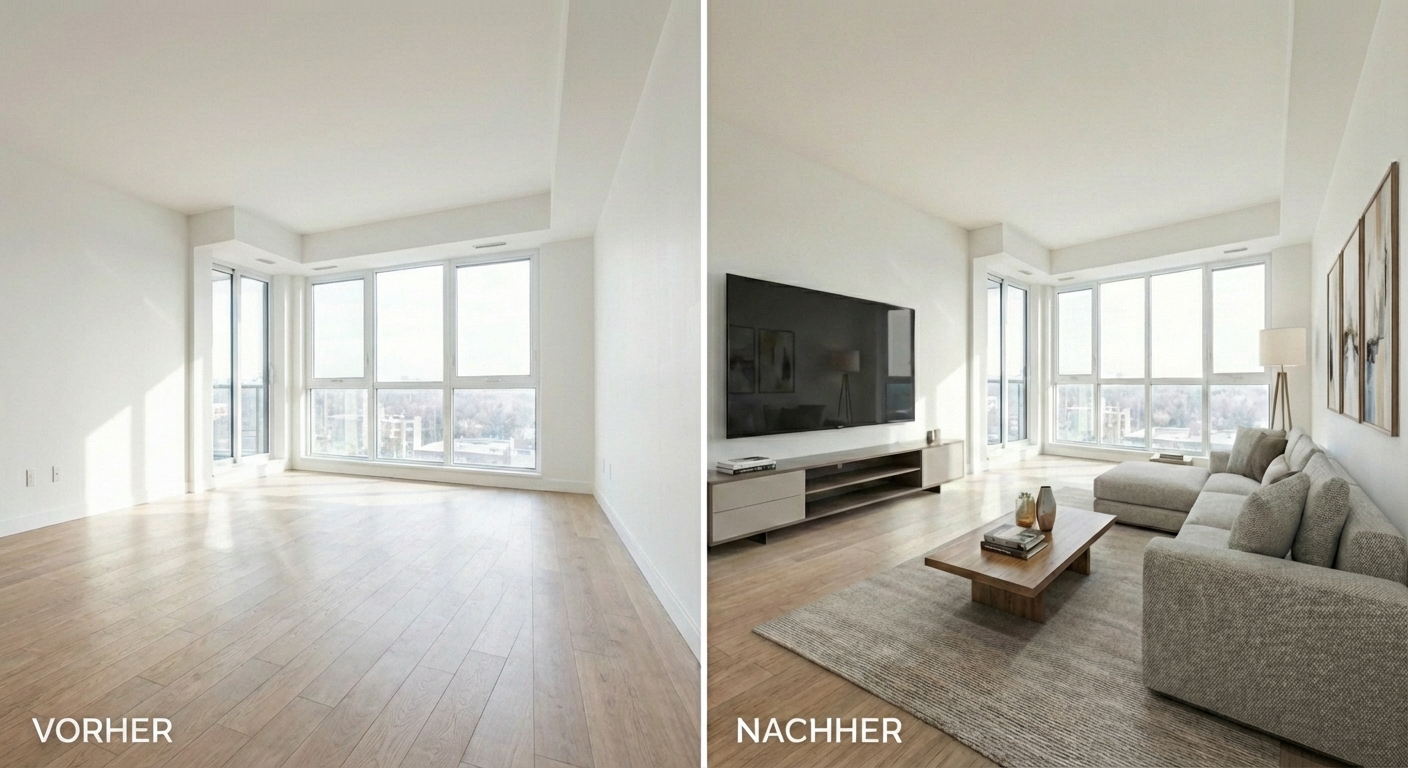 KI Innenarchitektur Beispiel Wohnzimmer